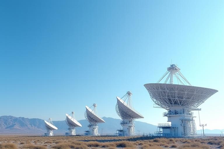 Antenne parabolique de station au sol pour satellites